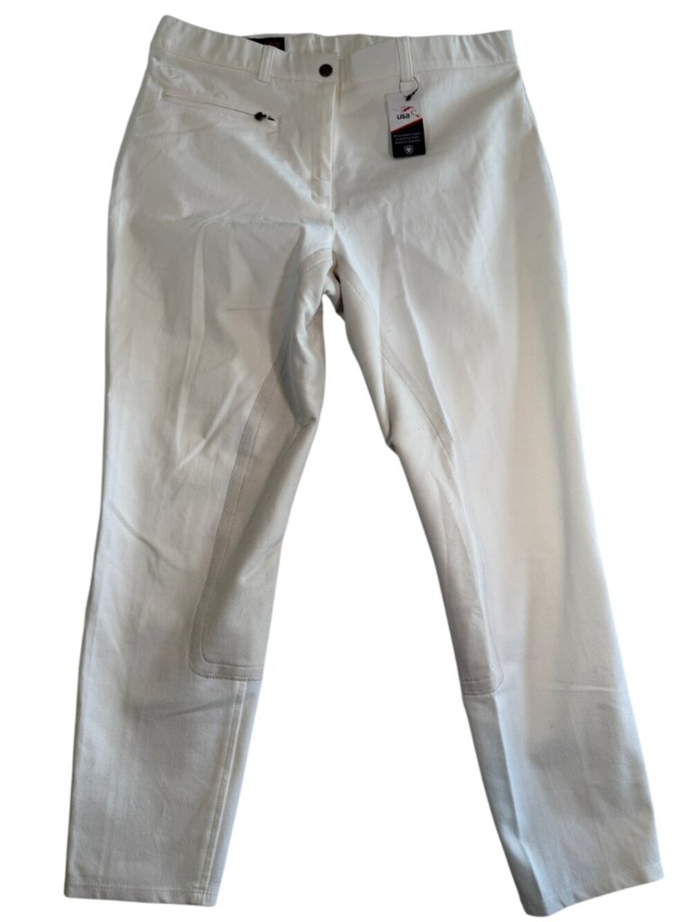 NWT ARIAT Fairfax Full Seat Equestrian Riding Breeches White 36R - Picture 3 of 15